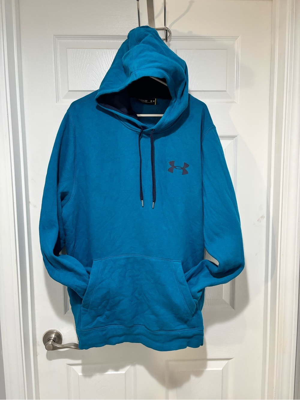 Under Armour Dark Teal Hooded Cold Gear Loose Fit Sweatshirt